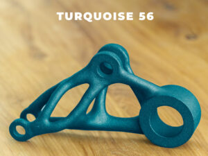 3D-Druck Farb-Finishing – Turquoise 56 - KIT3D GmbH – 3D-Technologie & Konstruktion Additiv gefertigtes Bauteil mit homogener Färbung in Turquoise 56