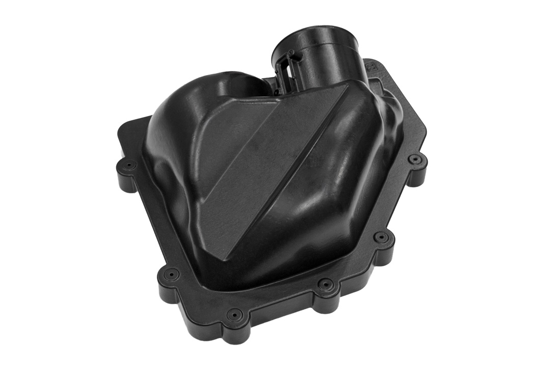Chemisch geglättetes schwarzes 3D-Druck-Gehäuse mit glatter, geschlossener Oberfläche